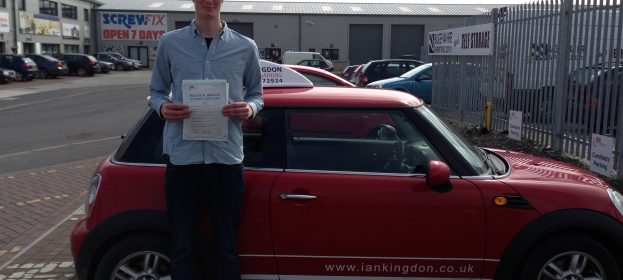 Ludo passed his Driving Test on April the 2nd
