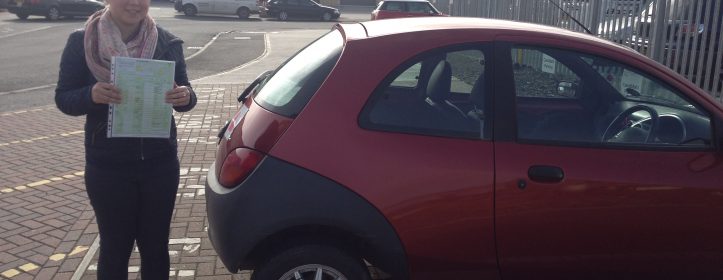 Jade passed her Driving Test on April the 16th