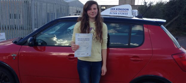 Vashti passed Driving Test First time with No minors.
