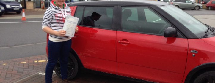 Vicky passed her Driving Test 1st time.