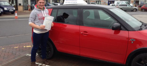 Vicky passed her Driving Test 1st time.