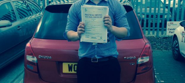Kieran Jenkings passed his Driving Test today.
