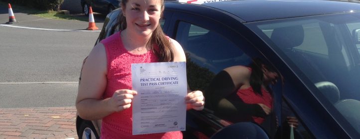 Sarah passed her Driving test this week.