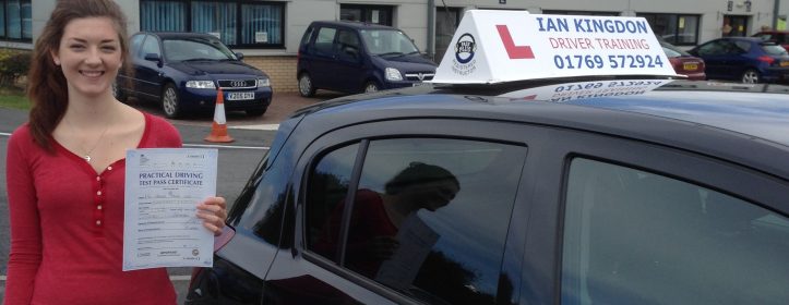 Yasmin Lee passed her driving test yesterday first time.