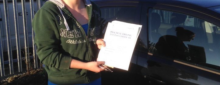 Diane Loosemore passed her driving test today first time.