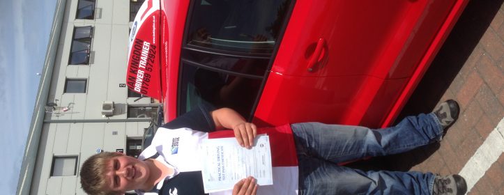 Thomas Webber Passed his Driving Test today 1st time.