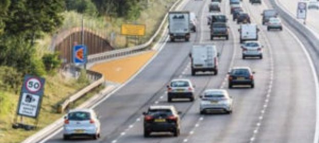 Bright orange emergency refuge area trialled for smart motorways