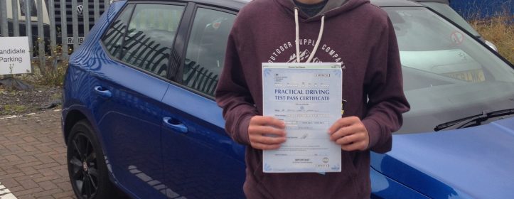 Byron passed Driving Test today 1st time !!!!!