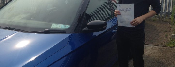 Great first time Driving Test pass by Callum Hutchings in Barnstaple this week.