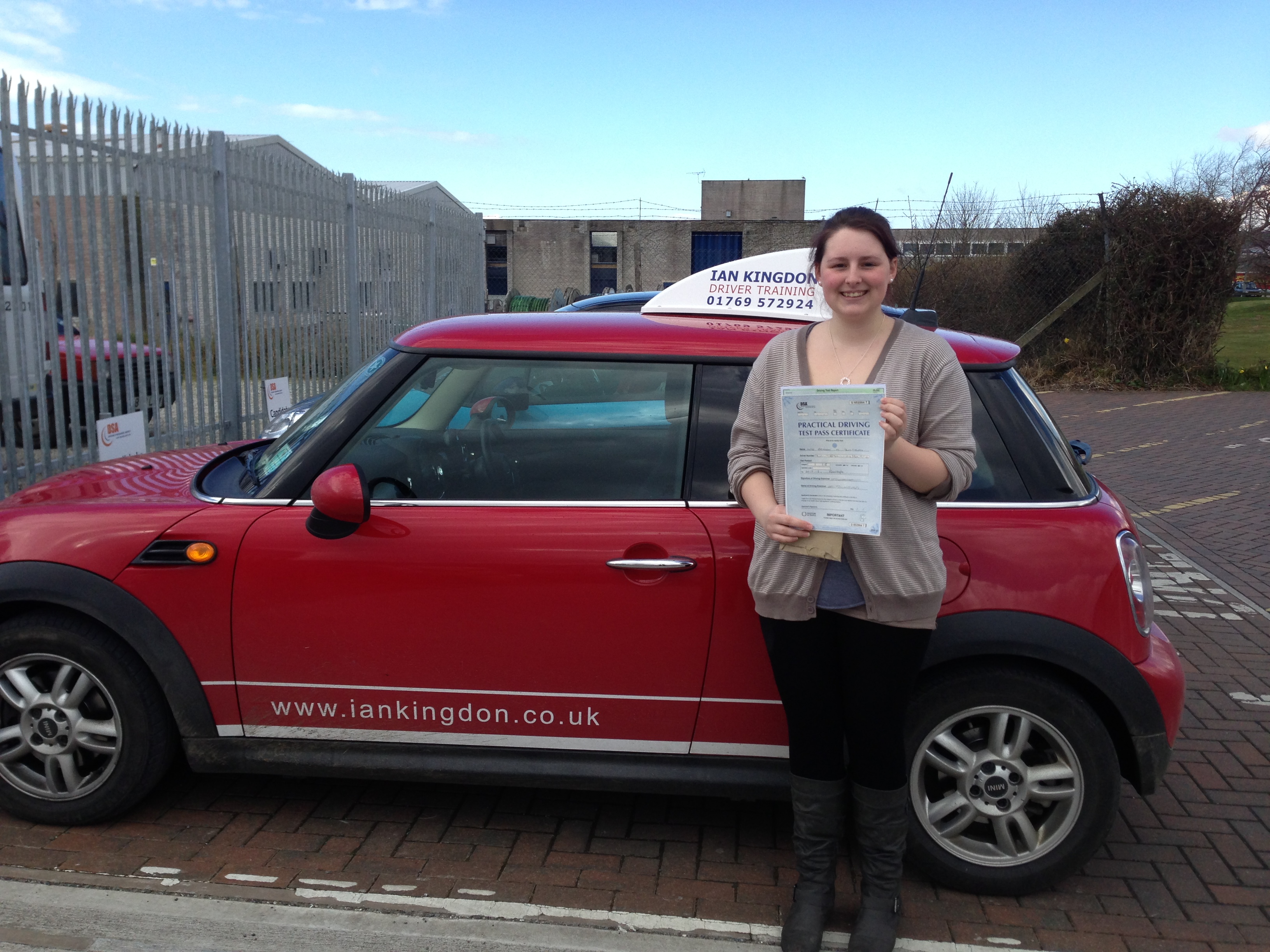 Bryony passed her test 20th march