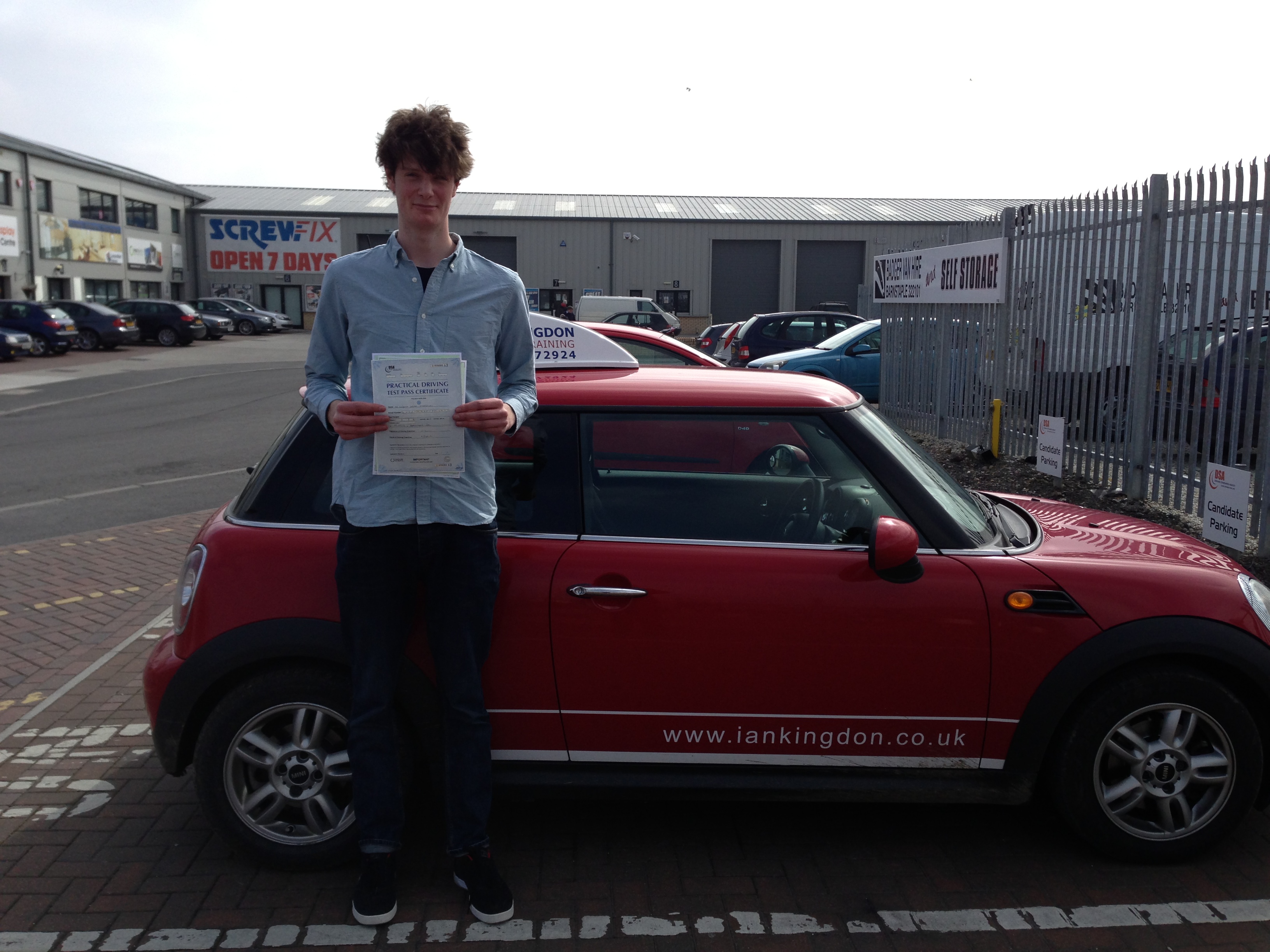 Ludo passed his Driving Test on April the 2nd