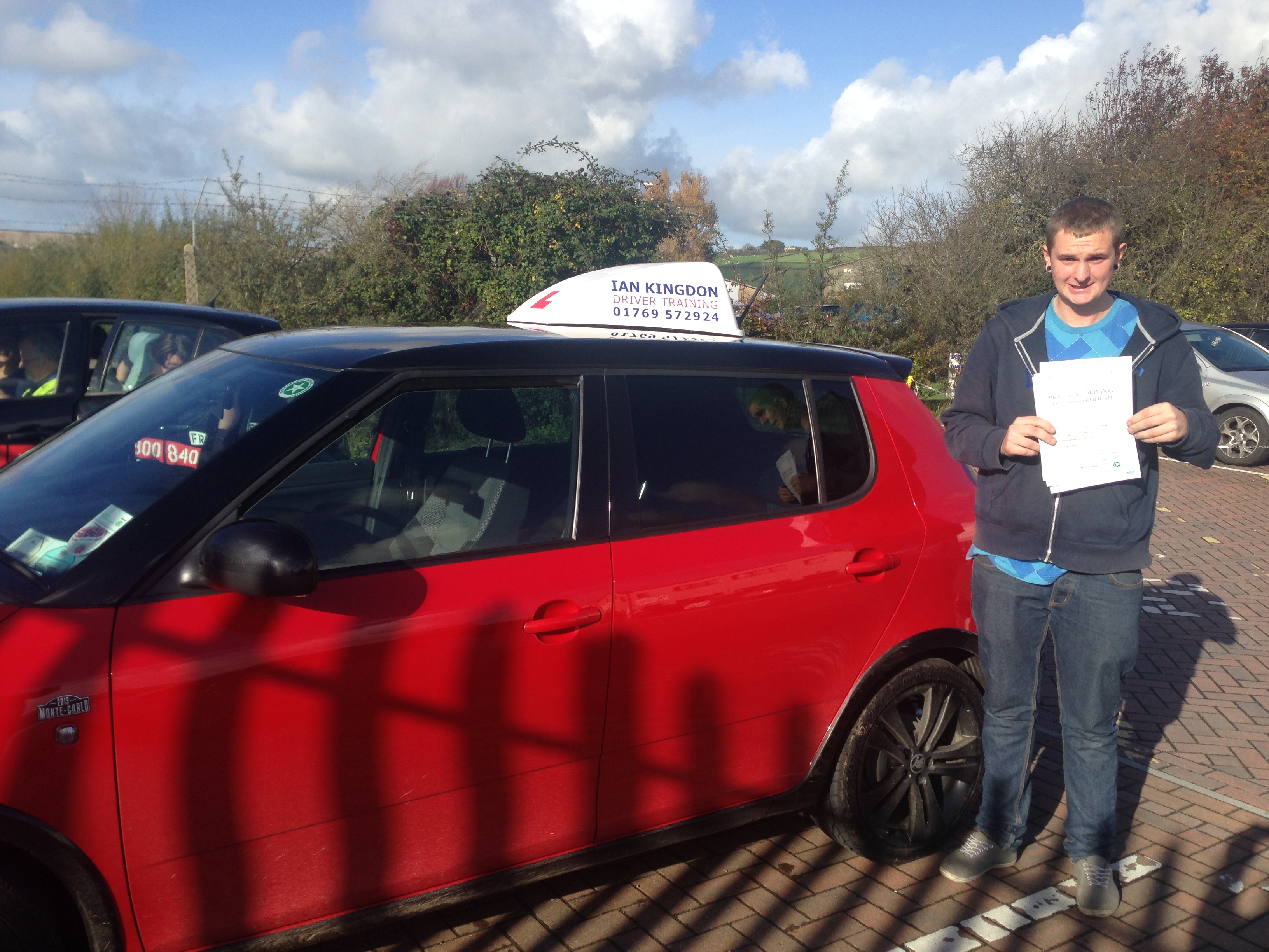 Sam P passed his Driving Test today !!