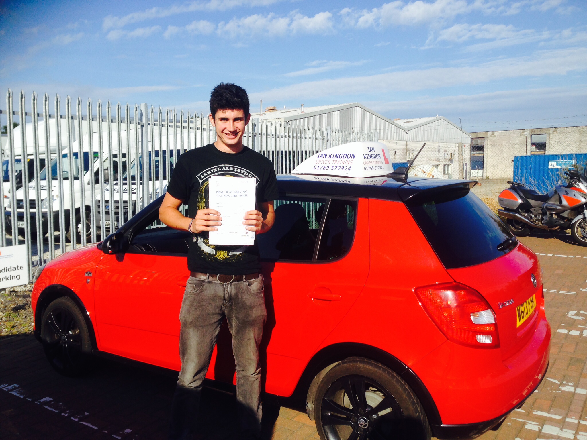 Will Boyles has Passed his Driving Test.