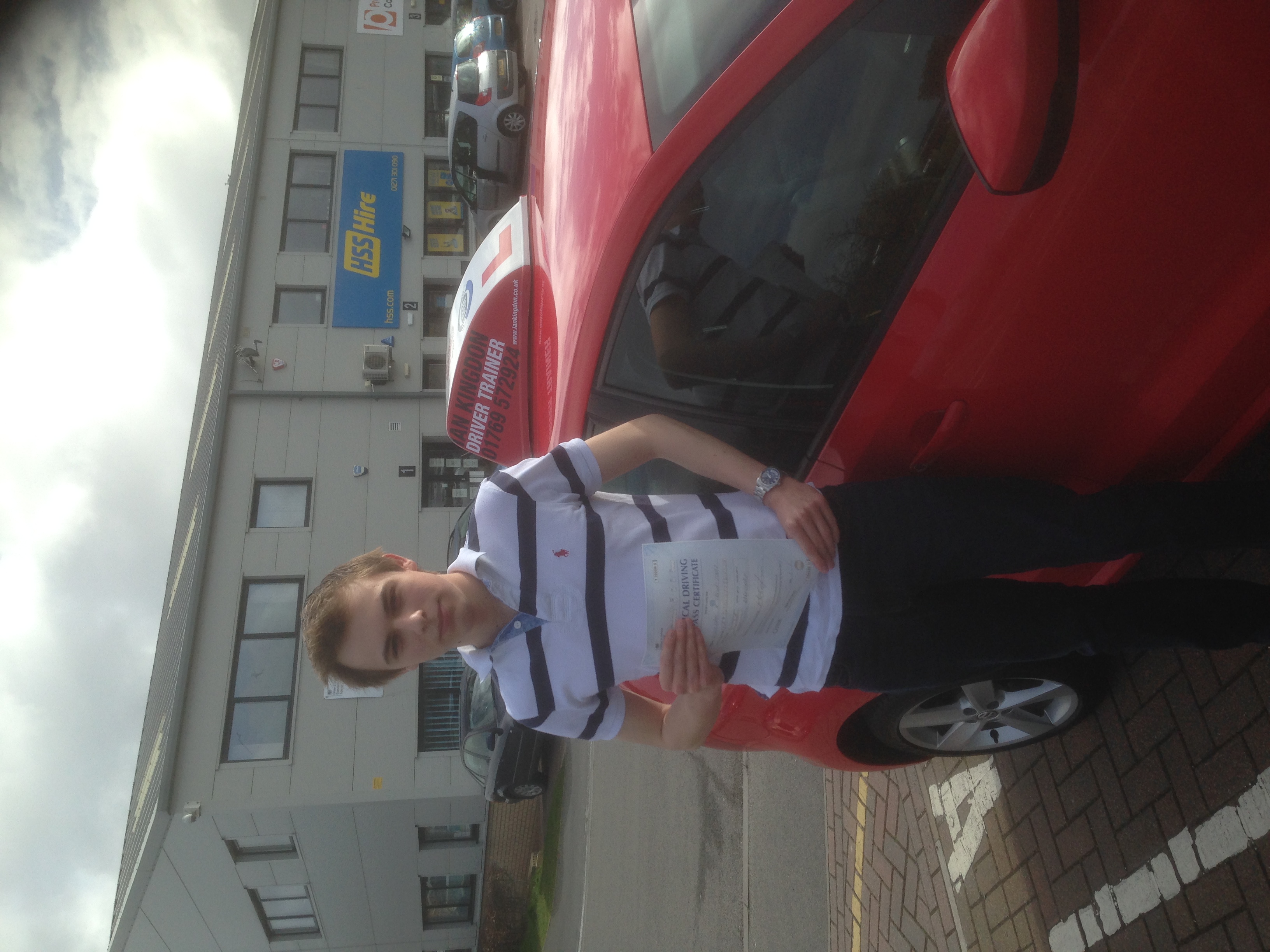 William passed his Driving Test this week.