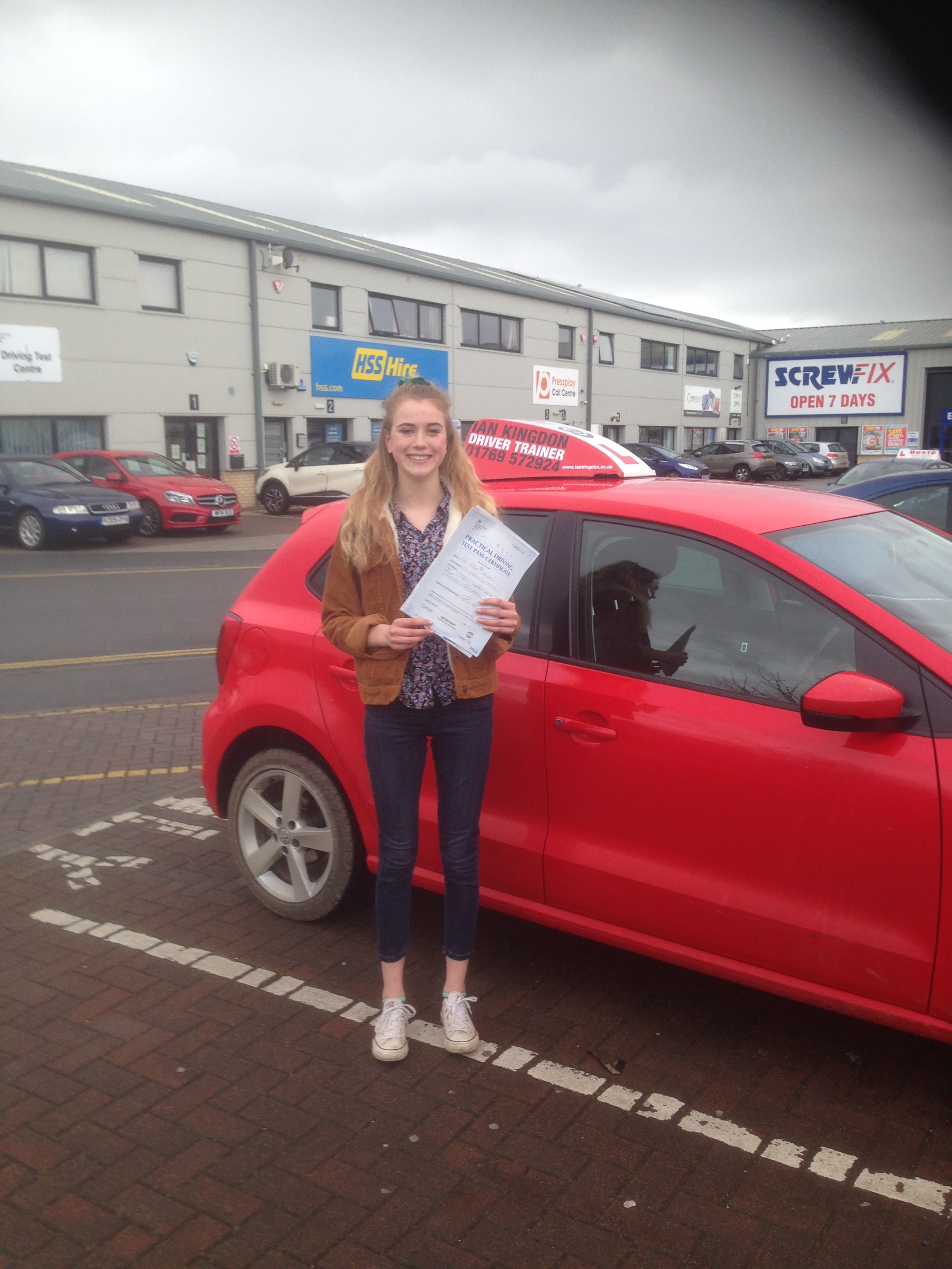 Tabitha Waldron passed her Driving Test first time!!!!