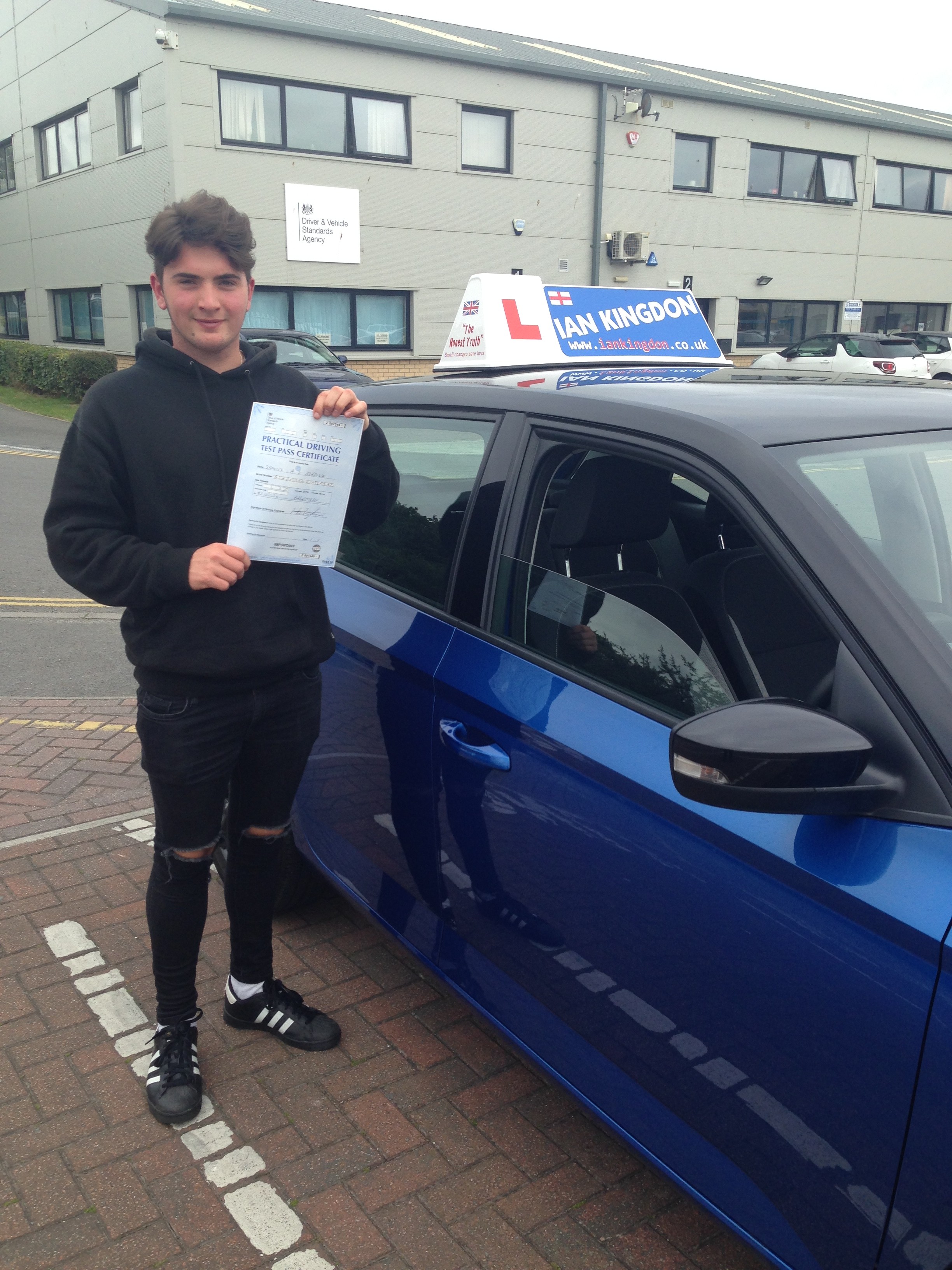 Sam Ashdown passed his Driving Test Today with flying colours.