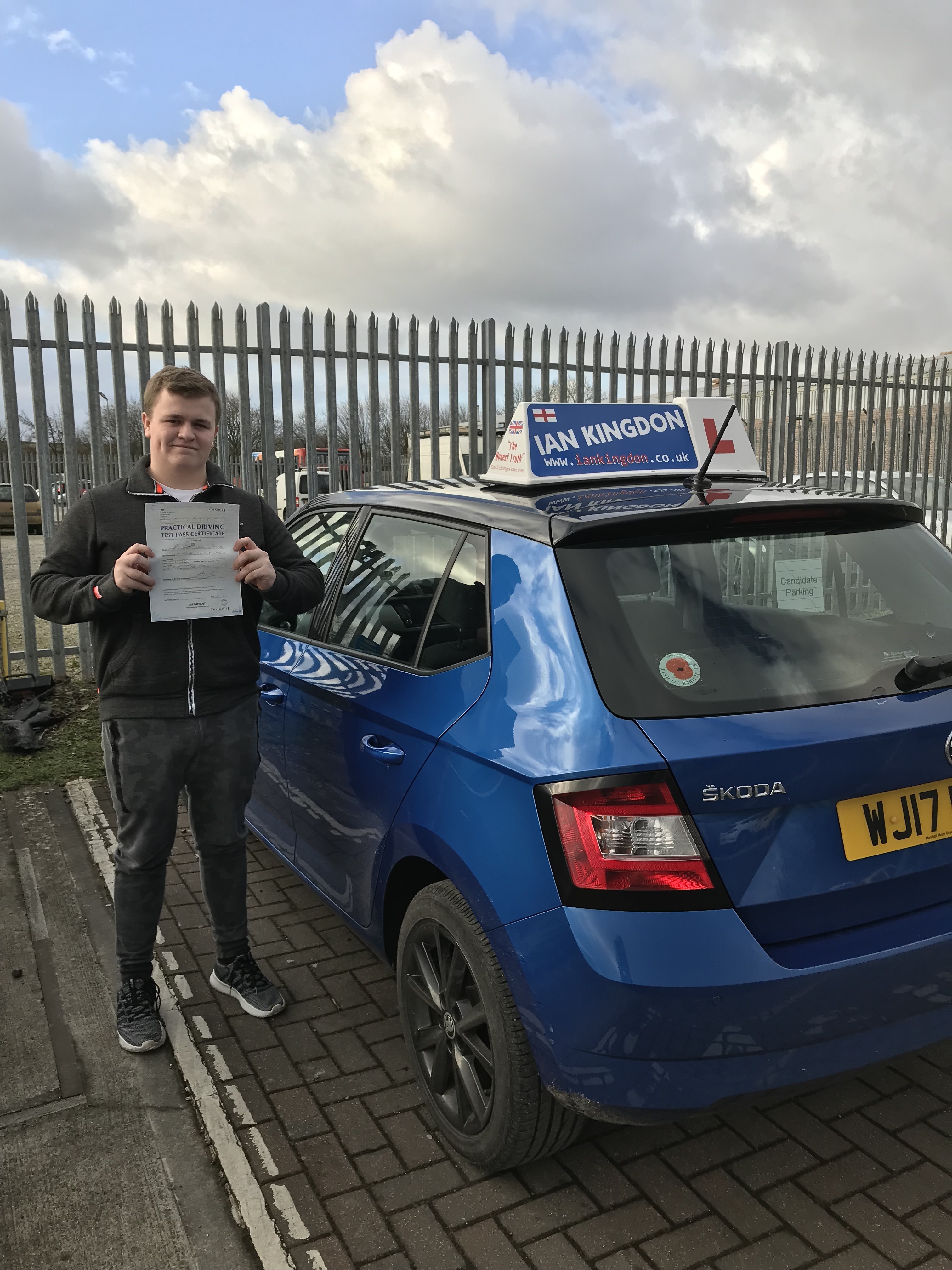 Matt Symonds passed his Driving Test with flying colours today.